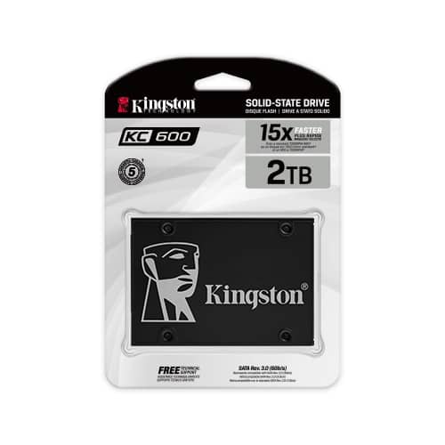 Disco Interno SSD KINGSTON KC600 2TB 2.5" SATA 3.0  550MB/s