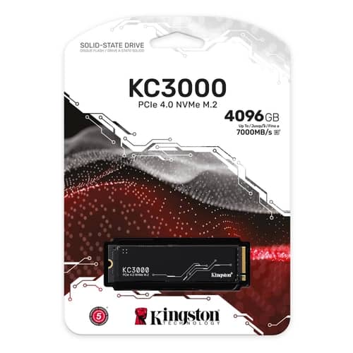 Disco Interno SSD KINGSTON KC3000 4TB M.2 NVMe PCIe 4.0  7000MB/s