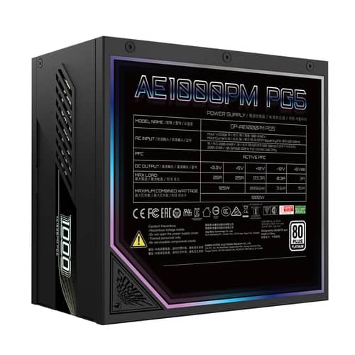 Fuente GIGABYTE AORUS ELITE P1000W 80  Platinum Modular PCIe 5.0