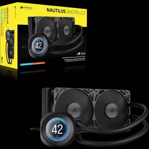 Liquid cooler CORSAIR NAUTILUS 240 RS LCD Negro