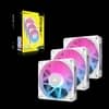 Kit de inicio de ventiladores CORSAIR iCUE LINK RX120 RGB 120 mm X3 blanco