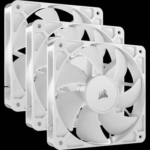 Kit de ventiladores CORSAIR PWM de 120 mm RS120 x3 blanco