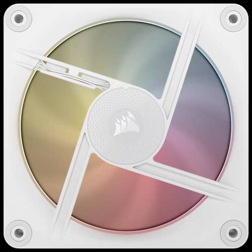 Kit de ventiladores CORSAIR flujo reversible iCUE LINK LX120-R RGB de 120 mm x3 blanco