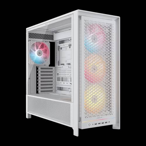 Gabinete CORSAIR Semitorre Aire Elevado FRAME 5000D RS ARGB blanco