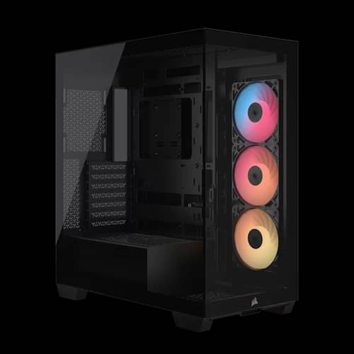 Gabinete CORSAIR semitorre 3500X RS-R ARGB negro