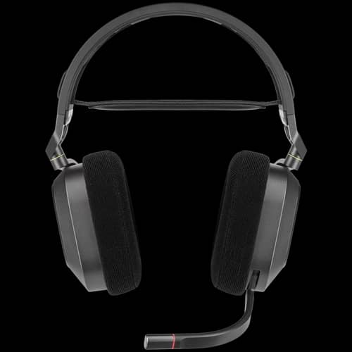 Auriculares gaming CORSAIR HS80 RGB WIRELESS con audio espacial - carbón