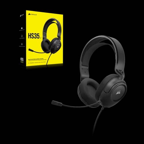 Auriculares gaming cable CORSAIR HS35 v2 multiplataforma, azul