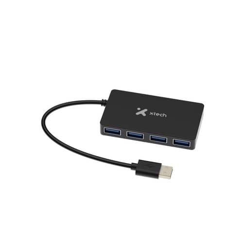 Hub Xtech, USB 3,0 de 4 puertos