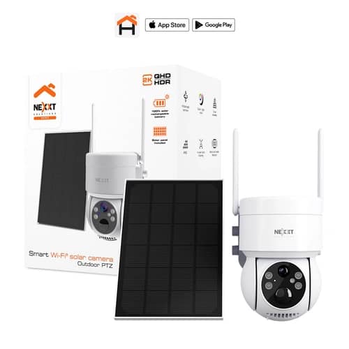 Camara Nexxt  int PTZ con panel solar Wi-Fi para exter