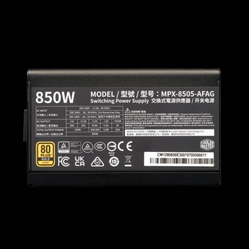 Fuente Cooler Master Elite Gold 850W 80 Plus Full Modular