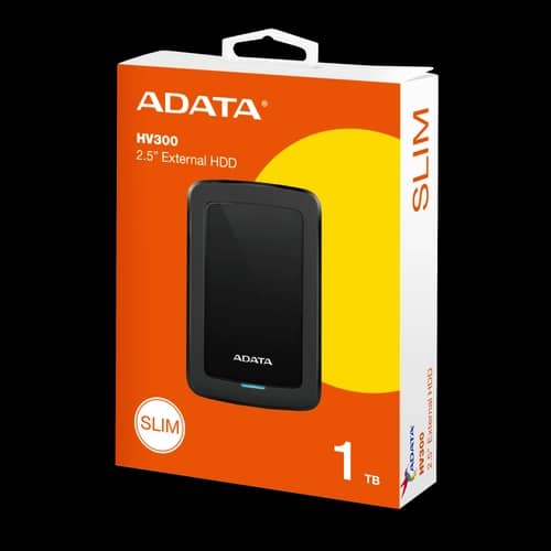 Disco Externo HDD ADATA AHV300 1TB Black USB 3.2