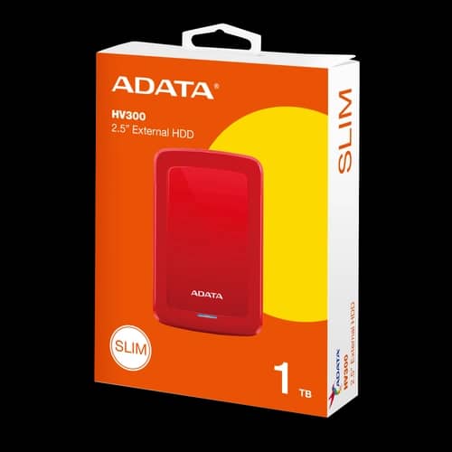 Disco Externo HDD ADATA AHV300 1TB Red USB 3.2