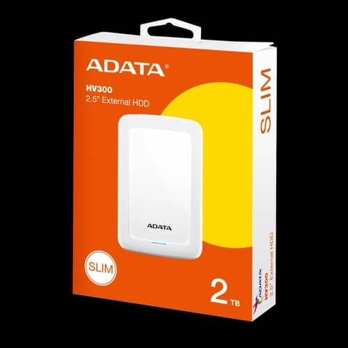 Disco Externo HDD ADATA AHV300 2TB White USB 3.2