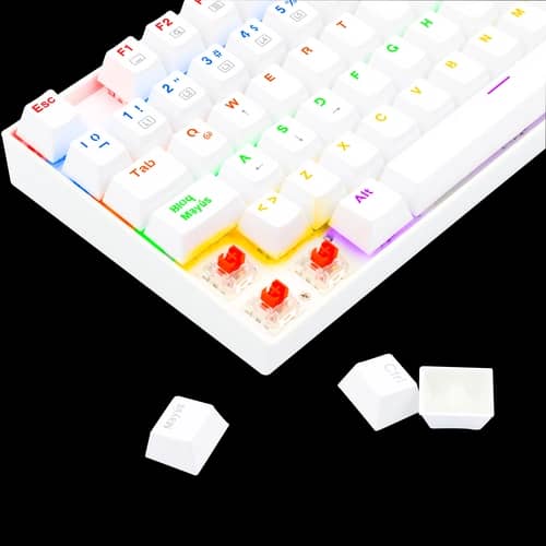 Teclado Redragon Kumara 2 K552 Rainbow Blanco
