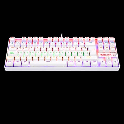 Teclado Redragon Kumara 2 K552 Rainbow Blanco