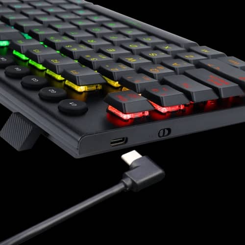 Teclado Redragon Horus RGB K619 Negro