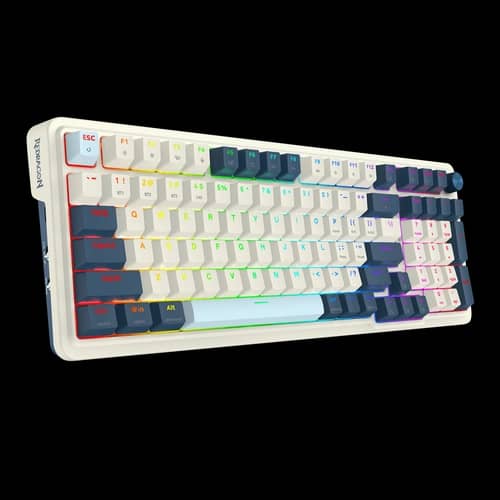 Teclado Redragon Eisa Pro K686 Blanco - Azul