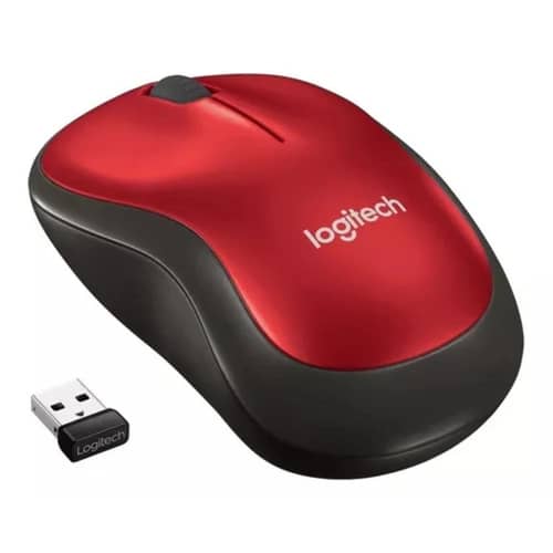 Mouse Inalámbrico LOGITECH M185 Rojo