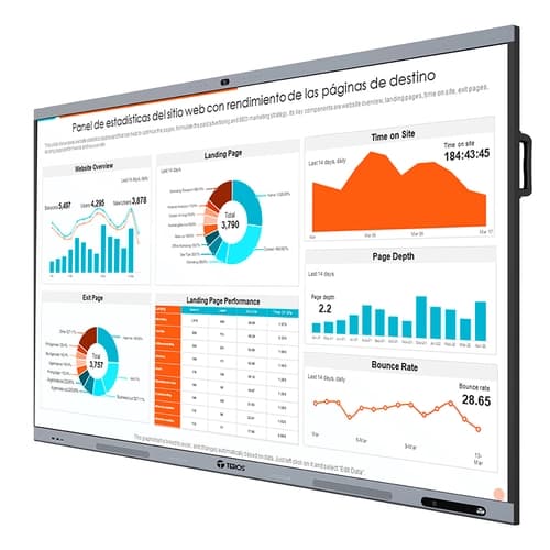 Pantalla Tactil Interactiva Teros TE-8612W 86' D-LED IPS 8ms 8GB Android 14