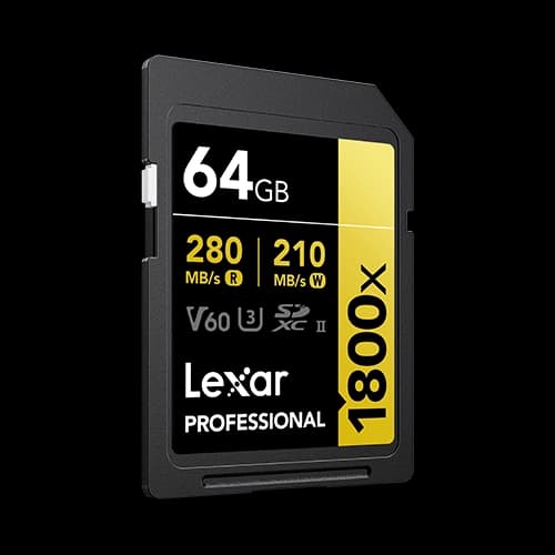 Tarjeta SDXC Lexar 1800X 64GB UHS-II  C10
