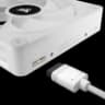 Kit de ventiladores CORSAIR PWM de 120 mm QX120 RGB x3 blanco con iCUE Link