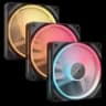 Kit de ventiladores CORSAIR flujo reversible iCUE LINK LX120-R RGB de 120 mm x3 negro
