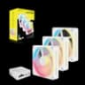 Kit de ventiladores CORSAIR flujo reversible iCUE LINK LX120-R RGB de 120 mm x3 blanco